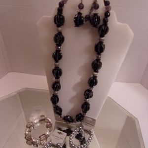 NWT NECKLACE EARRINGS & 3 BRACELET RETAIL $56